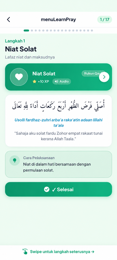 Panduan Teks Niat Solat